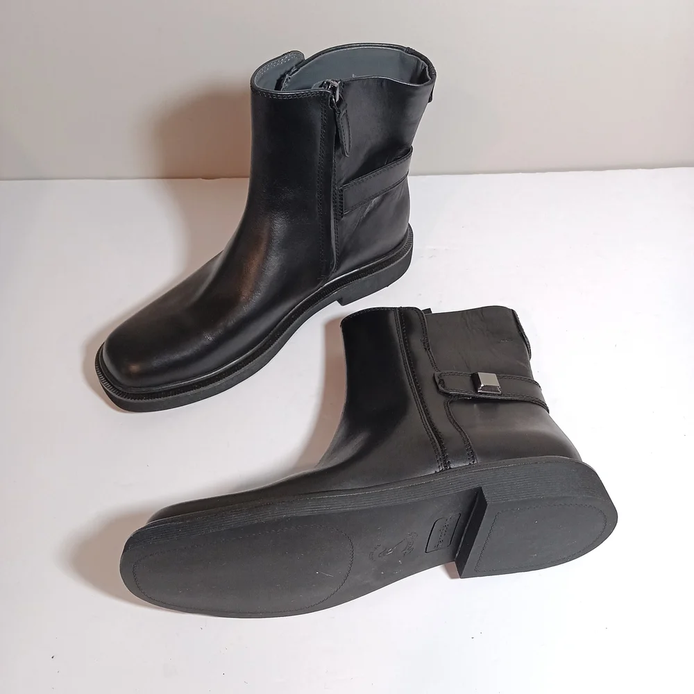 Franco Sarto Black Leather Ankle Boots
